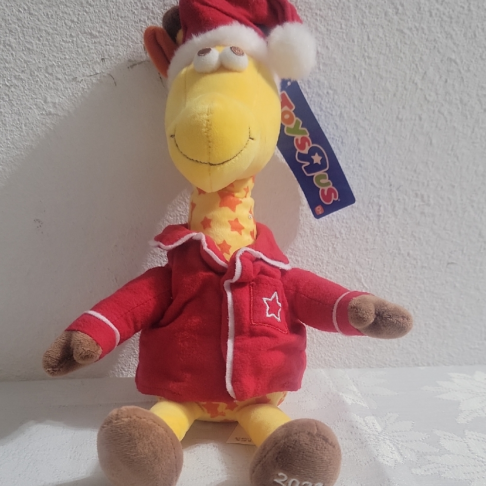 Red and Yellow Giraffe Plush Toy
